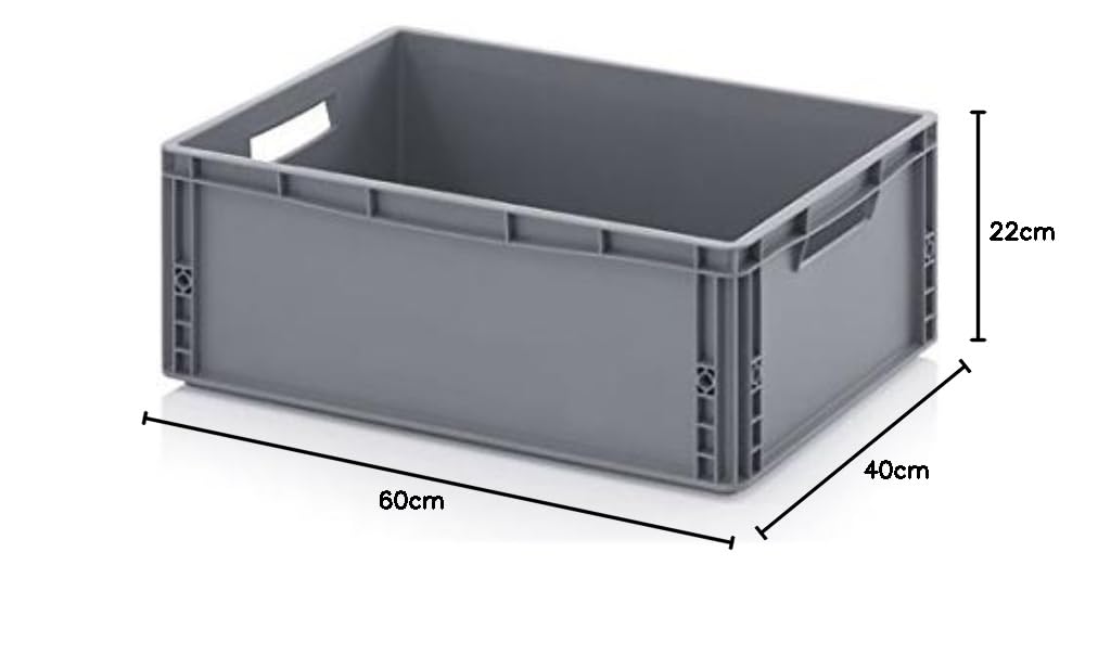 Auer Packaging 2x Eurobehälter 60 x 40 x 22 inkl. gratis Zollstock 2er Set