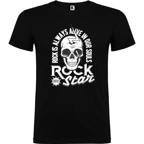 Camiseta Rock Star para niños - Camiseta Rock Siempre Vivo en Nuestras Almas (FR/ES, Edad, 8 años, Regular, Negro)