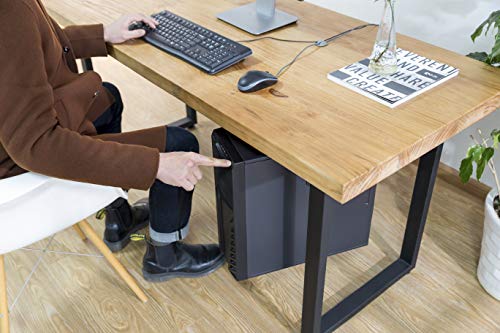TechOrbits Adjustable Under Desk PC Stand and Computer Wall Mount - Computer Tower Case Holder with 360-degree Swivel