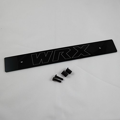 SpeedFreakCNC Acrylic Black Front License Plate Delete w/WRX Laser Engraved