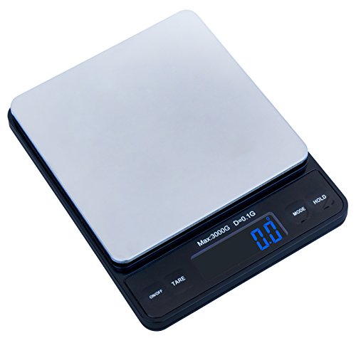 Weighmax Duo Series W-7800 High Precision 0.1g/0.01oz 3000g Digital Pro Pocket Scale, Serving as Kitchen Scale and Postal Scale