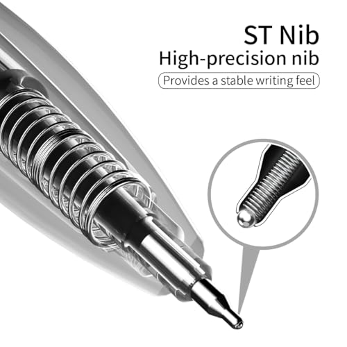 Pack de 8 bolígrafos retráctiles de tinta gel negra 0.5mm miniatura 6