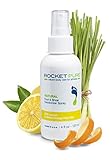 Rocket Pure Shoe Deodorizer Spray - Natural Foot Spray, Shoe Odor Eliminator, Shoe Spray Deodorizer Disinfectant & Foot Odor Eliminator for Men, Women & Kids - Remove, Control & Prevent Smell (Lemon)