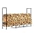 OGEMXU 4ft Outdoor Firewood Rack,Adjustable Heavy-Duty Fire Wood Rack,Metal Firewood Bracket,Firewood Holder are Suitable for,Garages,Outdoor Gardens,Outdoor Bonfires,Farms, Black