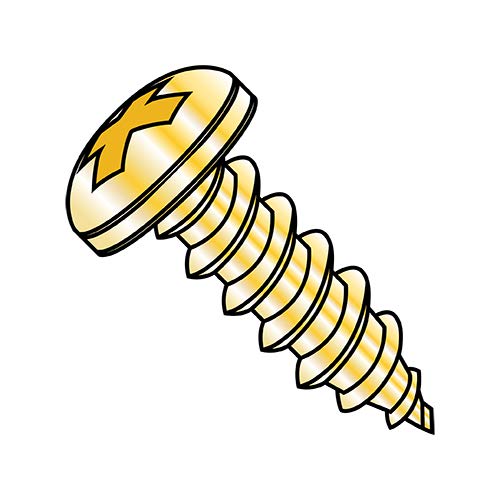 Tornillo autorroscante Phillips Pan 10-16X1/2 Zinc amarillo Pack 8000