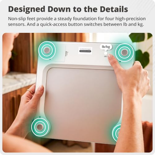 Image of Greater Goods AccuCheck Digital Bathroom Scale for Body Weight (Pearl Gray)
