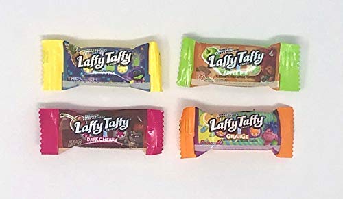 Laffy Taffy, Assorted Fruit Flavors, Wrapped, Bulk - Orange, Pineapple, Apple Pie & Dark Cherry - Great for Easter, Movie & Game Nights, Candy Bowls & Buffets, Snacks & More! (2 Lbs.)
