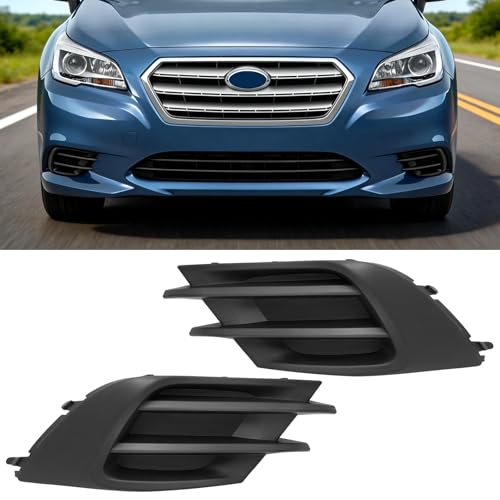 Yumzeco 2PCS Compatible with Subaru Legacy Fog Light Cover 2015 2016 2017, Replace for 57731AL05A/57731AL04A Front Left Driver/Right Passenger Side Fog Lamp Bezel W/O Light Hole Replacement