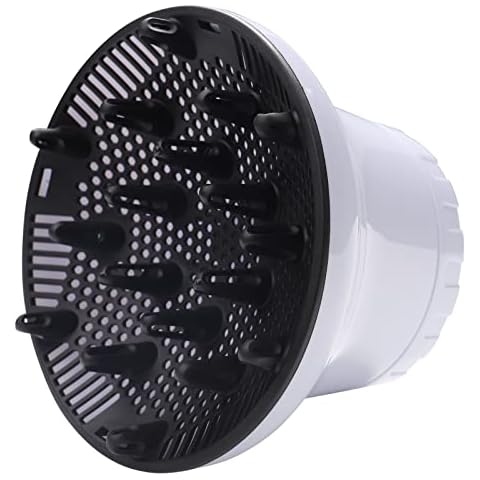 Universal Hair Diffuser,Hair Dryer Diffuser Attachment for Curly and Natural Wavy Hair,1.4 in to 2.6 in Adjustable Hair Dryer Diffuser Nozzle (white) Cover
