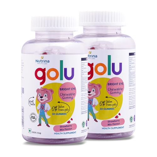 Image of Bright Eye Gummy For Kids (5-13 years) | With Omega 3(DHA - Algai) | Promotes Better Eye Health and Reduces Strain | 60 Gummies (2 Bottles of 30 Gummies)