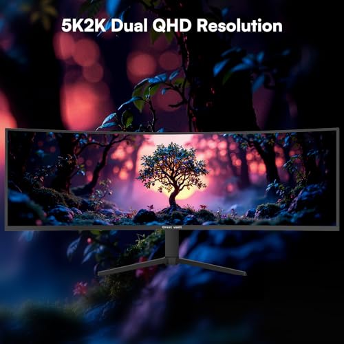 Image of Great voell 49 Inch 240Hz Curved Ultrawide Gaming Monitor, 32:9 DQHD