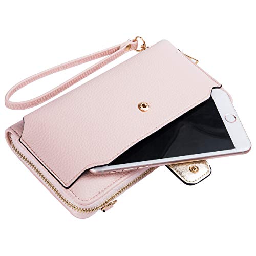 Image of K . A Womens Wristlet Wallet Crossbody Bag Cellphone Purse Handbag RFID Card Slots 2 Strap Wrist