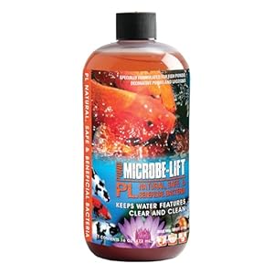 MICROBE-LIFT PL Pond Bacteria and Outdoor Water Garden Cleaner, Safe for Live Koi Fish, Plant Life, and Decor, 16 Ounces