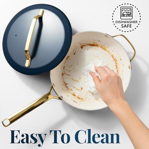 Image of GOTHAM STEEL 4 Qt Deep Saute Pan with Lid, 12 Inch Frying Pan Nonstick