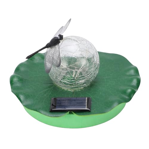 HEEPDD Prodotti per l'illuminazione Luce a Foglia Galleggiante per Laghetto con Libellula Che Si Illumina Al Buio per Decorazioni da Esterno per Matrimoni in Giardino per Laghetti, Feste, Giardino,