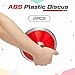 Wettarn 2pcs 1 kg Discus, Man Women Discus Track and Field Discuses Track and Field Equipment (Red)