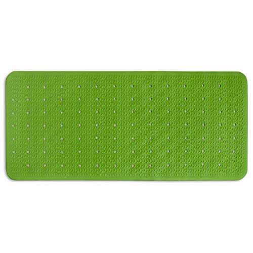 Preisvergleich Produktbild casa pura® Wanneneinlage Spa / hautfreundliche Massageoberfläche / Sicherheits Antirutsch Matte mit Saugnäpfen / Grün 34x76 cm