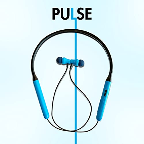 Image of FPX Pulse 70Hr Playtime with Superior Sound Neckband Headphone Bluetooth Headset (Blue, in The Ear)