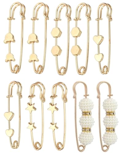 JEXOWIQ Imperdíveis, 12 peças abas de saia douradas roupa de segurança para mulher vestidos fivelas sensor de cintura fivela de pescoço acessórios decoração de liga calças botões ajustáveis