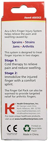 Image of Acu-Life Finger Treatment Kit | Pain Relief and Recovery | Hot and Cold | Includes Finger Split and Gel Pack, Various, 4 Piece Set (Pack of 2)