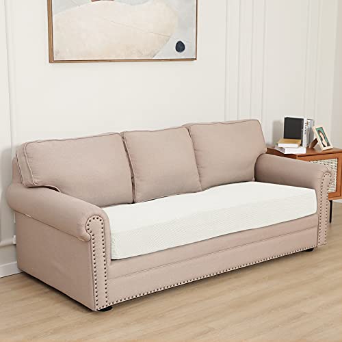Image of Easy-Going Stretch 1 Piece Oversized Couch Cushion Cover for Sofa | X-Large Sofa Cushion Furniture Protector Sofa Seat sofa slipcover Washable sofa cover soft with Elastic Bottom Cream