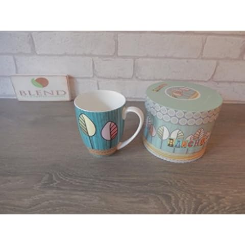 'Dylan" Fine Bone China Mug (Aqua) Cover