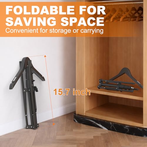 SJPULMO Adjustable Shirt Display Stand 32-63 Inch, Foldable Mannequin Torso Clothes Steamer Stand Clothing Display Stand for Vendors Display T Shirt, Graduation Cap and Gown, Dress, Jacket, Coat