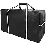 Robuste Eishockey-Ausrüstungstasche mit wasserdichtem PVC-Material und belüftetem Design zur Reduzierung und zum Schutz der Ausrüstung (schwarz)