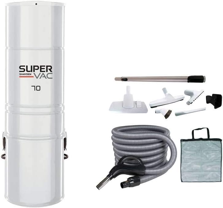 Aspirateur central SuperVac 70-690 Airwatt avec kit de tuyau Supra 7,5 m