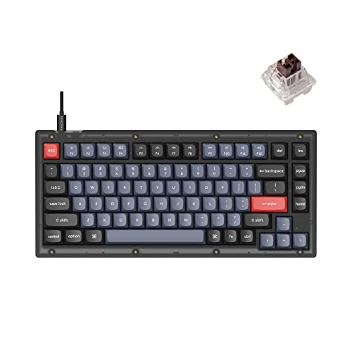 Amazon | Keychron V1 有線カスタムメカニカルキーボード 75