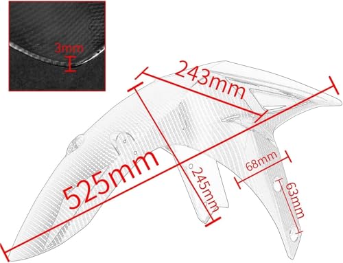 Extension de garde-boue pour Kawasaki Versys 650 2015-2019