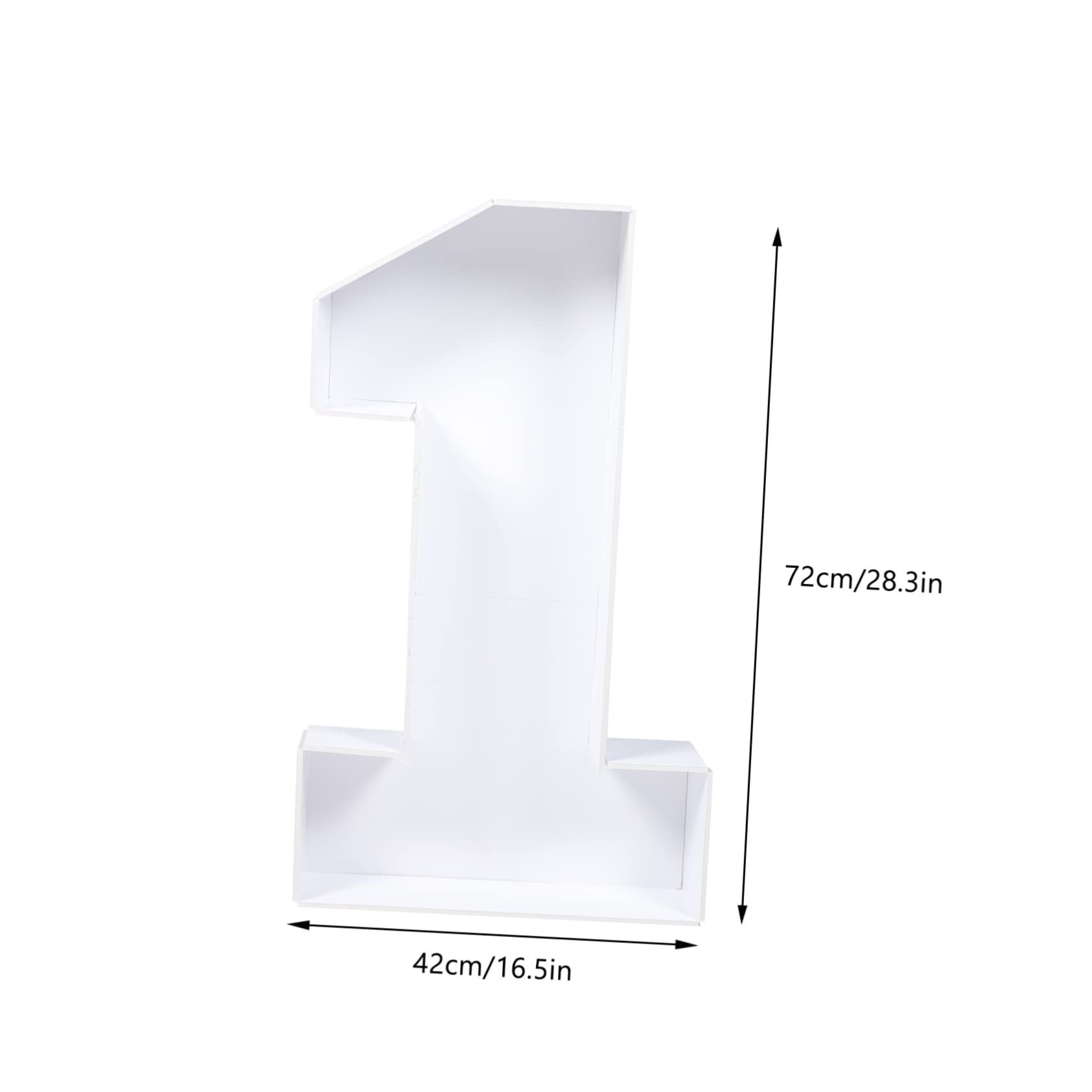 Cornice Palloncino Numero 1 Bianco in Ps per Feste