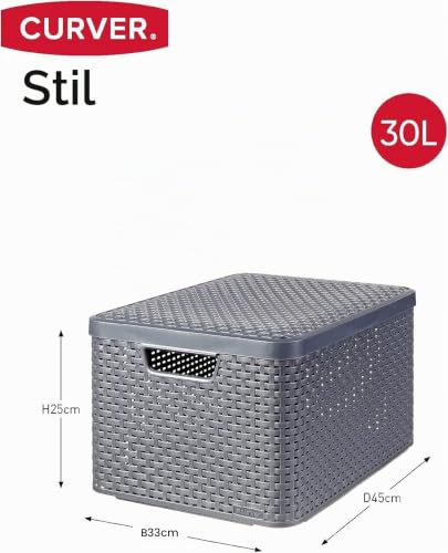 Curver Aufbewahrungskorb mit Deckel Style L – Ansicht 2