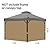 aonear Gazebo Privacy Curtains 10' x 12' with Zipper 4-Panels Side Wall Universal Replacement for Patio, Outdoor Canopy, Garden and Backyard (Curtain Only)