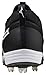 Mizuno Womens 9-Spike Swift 7 Low Metal Softball Cleat, Black/White, 5 US
