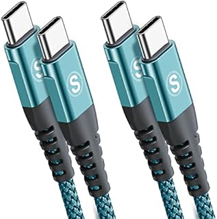 [2-Pack 2M] USB C to USB C 60W Cable, Type C Charger Cord Compatible with Samsung Galaxy S22/S21/S20+ Ultra, Note 20/10 Ultra, MacBook Air/Pro, iPad Pro, iPad Air 2020, iPad Mini 6, Pixel-Grey