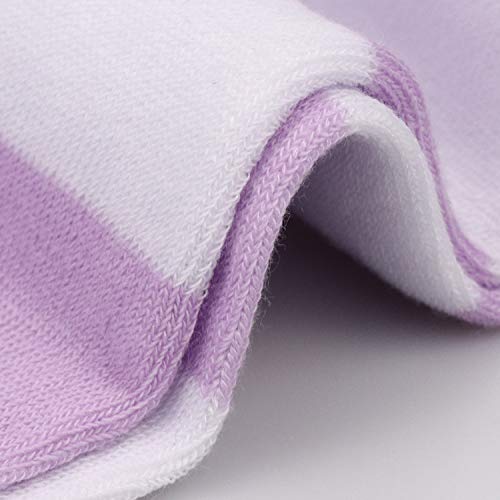 Image of DRESHOW 6 Pairs High Thigh Socks Striped Over Knee Thin Tights Long Stocking for Women Leg Warmer