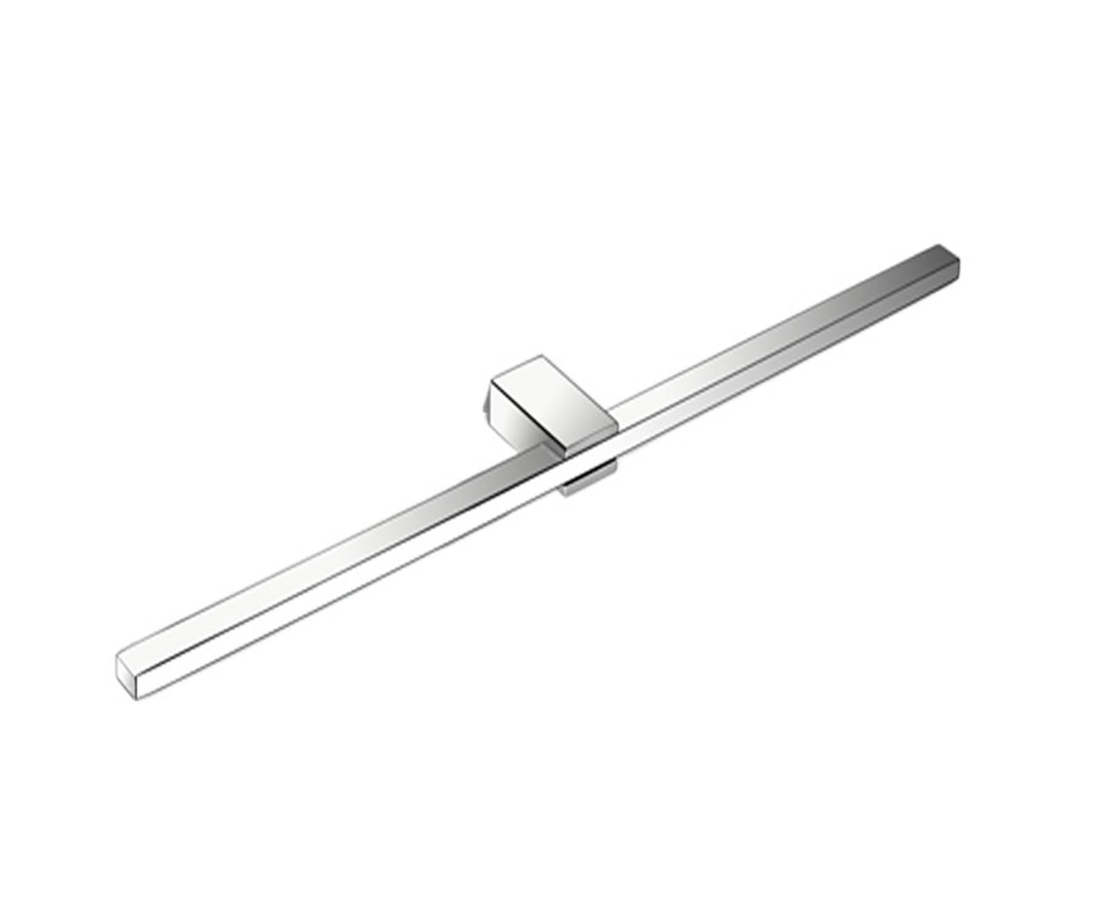 1pc Black Toilet Hanging Non Perforated Towel Rack Extendable Pole Stainless Steel(50cm chrome)