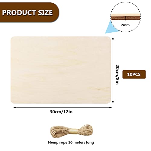 ZJRung 10 Pcs Legno di Balsa 2mm Pannelli