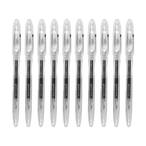 Image of Pentonic 0.7mm CLR Ball Pen | Transparent Body, Black Ink (Pack of 10)