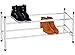 RevolutionLine - Zapatero de 2 Niveles Extensible y apilable, metálico con Acabado Cromado, de 62 a 115 cm de Largo x 23 cm de Ancho x 35 cm de Alto - Capacidad para 12 Pares de Zapatos - Ampliable