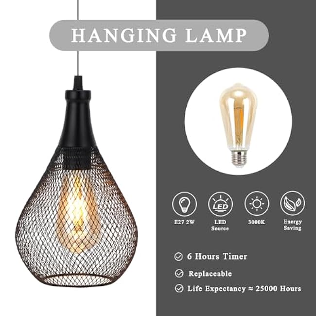 JHY DESIGN Hanging Lamp Battery Operated Cordless Hanging Light Great for Parties Patio Events for Indoors Outdoors(Teardrop Shape)