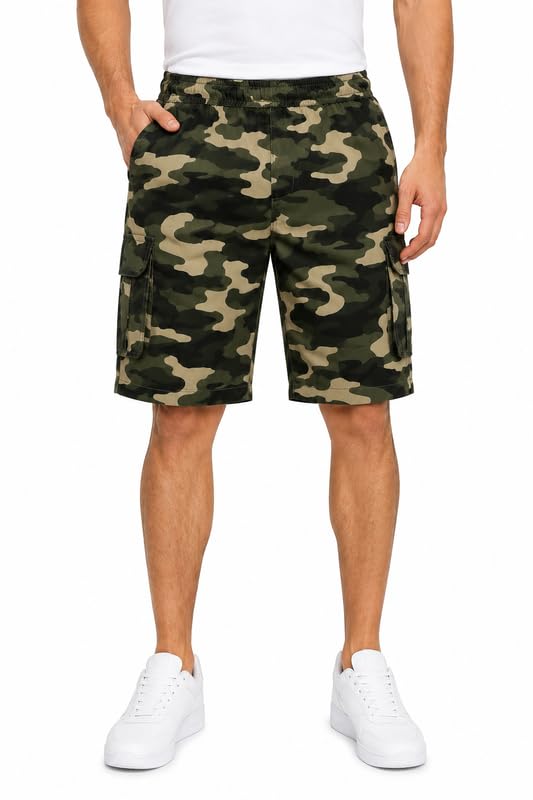 Image of Romano nx Men's 100% Cotton Cargo Shorts with 5 Pocket Style, 3 Years Warranty