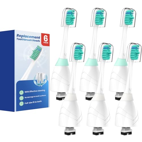 Philips Sonicare Replacement Heads - Phillips sonicare Replacement Brush Head Compatible with Screw-on Electric Toothbrush Head for E-Series Essence Xtreme Elite Advance and CleanCare 6 Pack