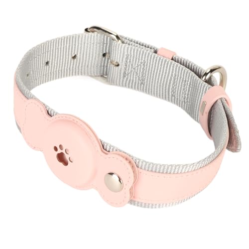 Collier en cuir rose pour chien réglable et résistant - 7