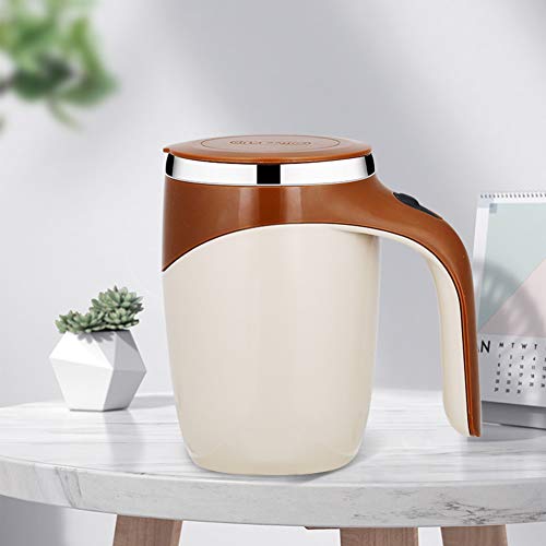 ALEOHALTER Mixing Coffee Mug Self Stirring Mug, Automatic Magnetic Stirring Coffee Mug Stainless Steel Cup Hot Drink Mixer for Hot Cocoa,Chocolate,Mocha,Matcha,Milo(Coffee)