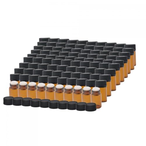OIIBWQ 100個セット ミニガラスボトル 香水瓶 シンプルなデザイン, コネクトストッパー 2ml