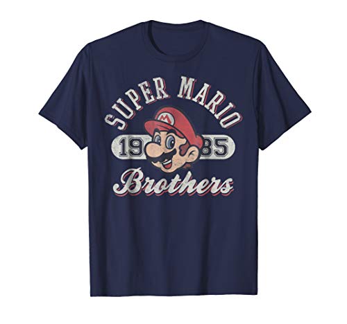 Super Mario Bros 1985 Face Vintage Logo Graphic T-Shirt