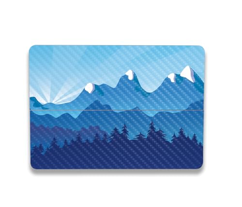 Image of MightySkins Carbon Fiber Skin Compatible with Microsoft Surface Laptop Studio 2 (2023) Full Wrap Kit - Blue Mountains | Protective Durable Textured Carbon Fiber Finish | Made in The USA