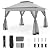 Bezseller 11x11 Pop Up Gazebo with Mosquito Netting – Easy 1-Person Setup, Water-Resistant Backyard Canopy for Family Patio & Garden Use,Light Grey